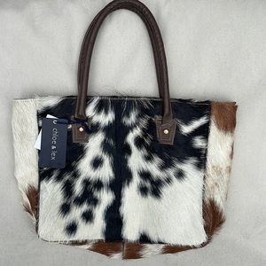 Cowhide tote